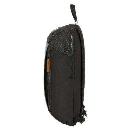 Lässiger Rucksack BlackFit8 Old school Schwarz Grau 22 x 39 x 10 cm