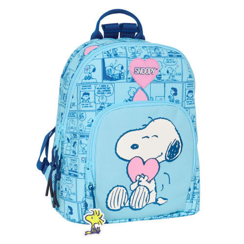 Casual Rugtas Snoopy Love Licht Blauw 25 x 30 x 13 cm