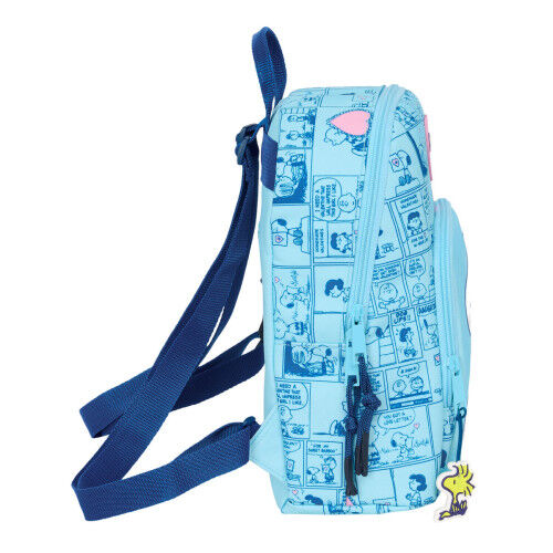 Lässiger Rucksack Snoopy Love Hellblau 25 x 30 x 13 cm