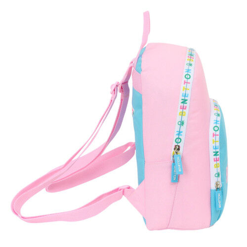 Mochila Casual Benetton Unique Rosa Turquesa 25 x 30 x 13 cm