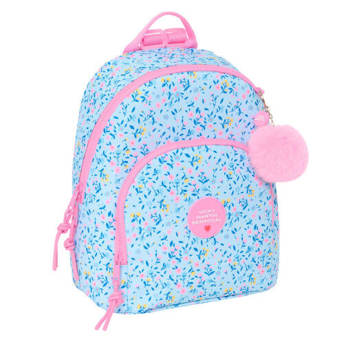 Lässiger Rucksack Vicky Martín Berrocal Paraíso Rosa Hellblau 25 x 30 x 13 cm