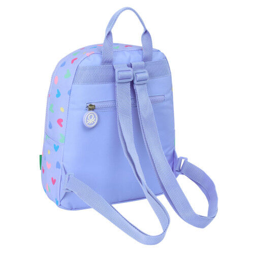 Lässiger Rucksack Benetton Lila Lila 25 x 30 x 13 cm