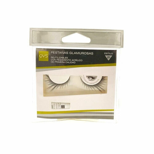 Falsche Wimpern QVS Glamour Estilo21 1 L